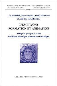 bokomslag L'Embryon Formation Et Animation