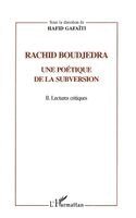 Hafid Gafaiti - Rachid Boudjedra - Une Poetique de la Subversion, Häftad