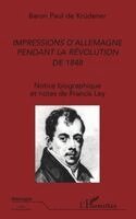 Francis Ley - Impressions d'Allemagne Pendant La Révolution de 1848, Häftad