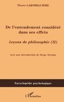 Serge Nicolas - De l'entendement considéré dans ses effets, Häftad