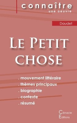 bokomslag Fiche de lecture Le Petit chose de Alphonse Daudet (Analyse littéraire de référence et résumé complet)