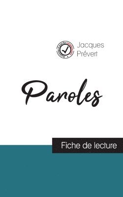 Jacques Prévert - Paroles de Jacques Prévert (fiche de lecture et analyse complète de l'oeuvre), Häftad