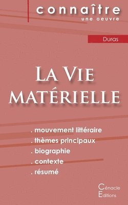 Fiche de lecture La Vie materielle de Marguerite Duras (Analyse litteraire de reference et resume complet) 1