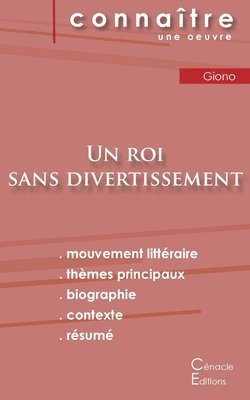 bokomslag Fiche de lecture Un roi sans divertissement de Jean Giono (Analyse litteraire de reference et resume complet)