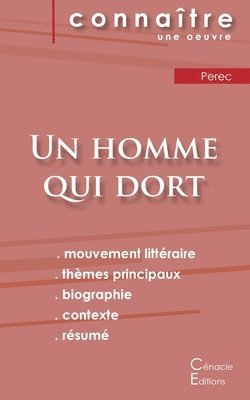 bokomslag Fiche de lecture Un homme qui dort de Georges Perec (analyse litteraire de reference et resume complet)