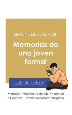 bokomslag Guía de lectura Memorias de una joven formal de Simone de Beauvoir (análisis literario de referencia y resumen completo)