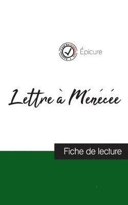 bokomslag Lettre a Menecee de Epicure (fiche de lecture et analyse complete de l'oeuvre)