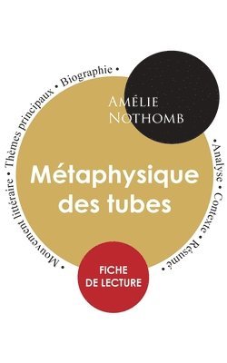 Amélie Nothomb - Fiche de lecture Métaphysique des tubes (Étude intégrale), Häftad