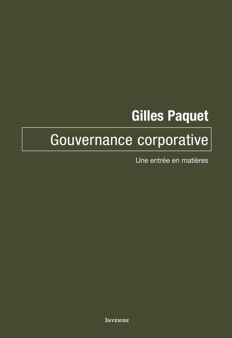 Gilles Paquet - Gouvernance corporative, Häftad. Tillgänglighet: Lägg i varukorg