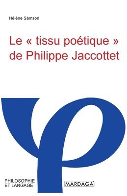bokomslag tissu poétique de Philippe Jaccottet