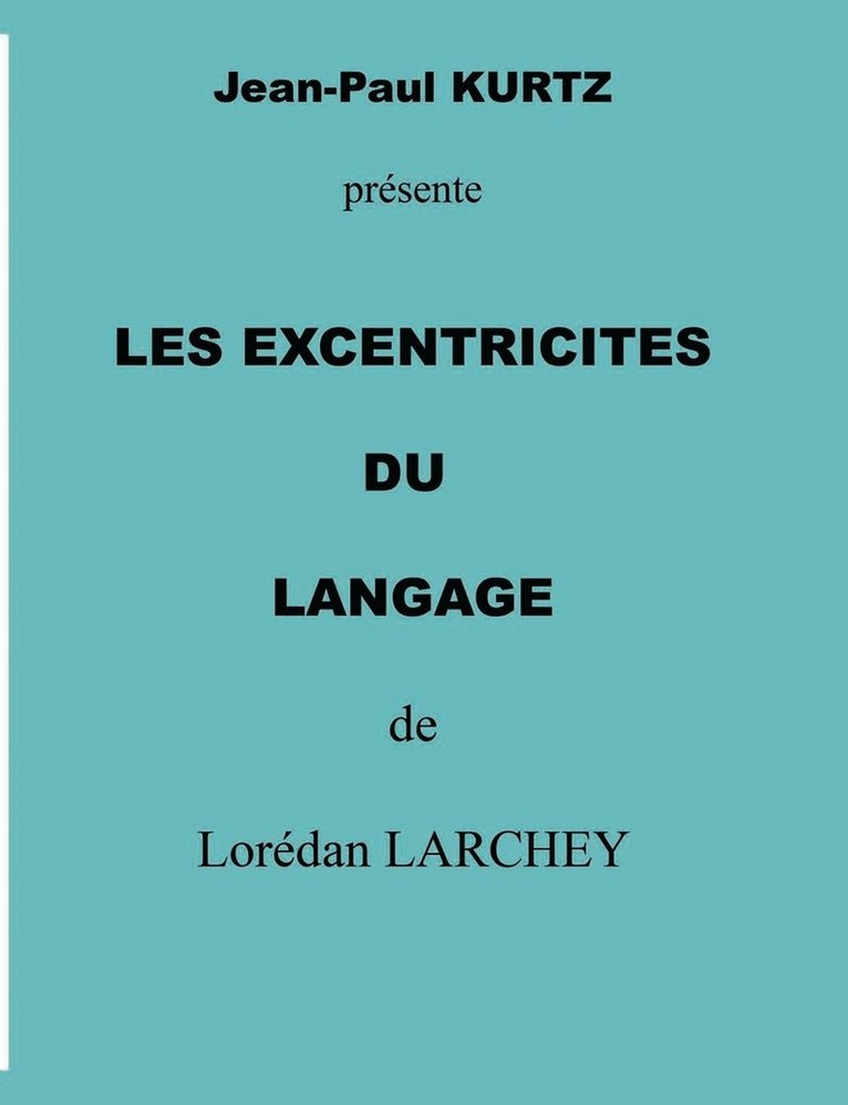 les excentricits du langage 1