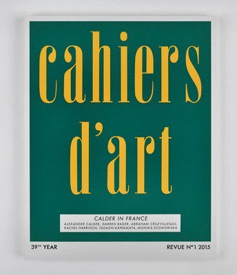 bokomslag Cahiers dArt N1, 2015
