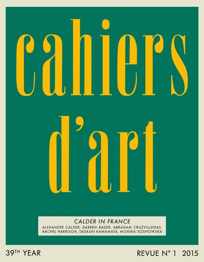 Cahiers d’Art N°1, 2015