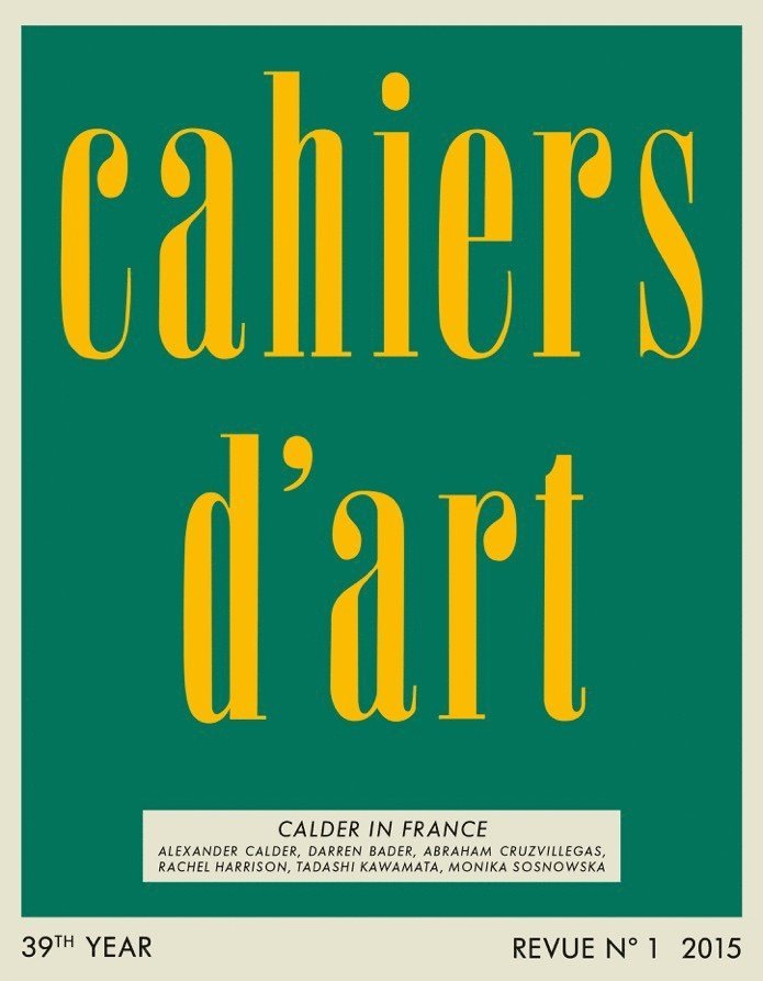 Cahiers dArt N1, 2015 1