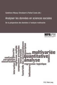 bokomslag Analyser Les Donnes En Sciences Sociales