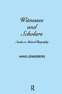 bokomslag Witnesses and Scholars