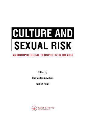 Hans ten Brummelhuis, Gilbert Herdt, Hans Ten Brummelhuis - Culture and Sexual Risk, Inbunden
