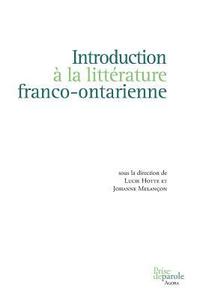 bokomslag Introduction  la littrature franco-ontarienne