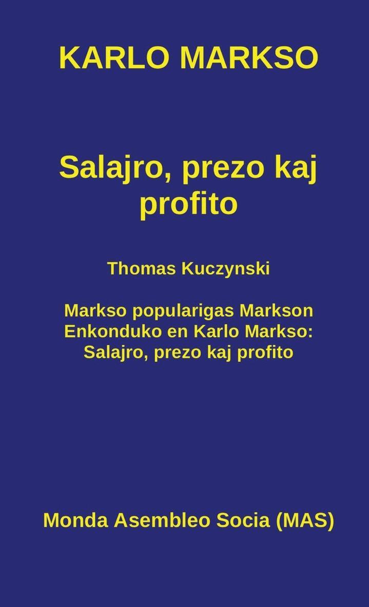 Salajro, prezo kaj profito 1