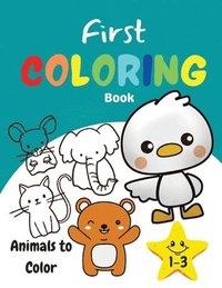 bokomslag First Coloring Book 1-3 Animals to Color