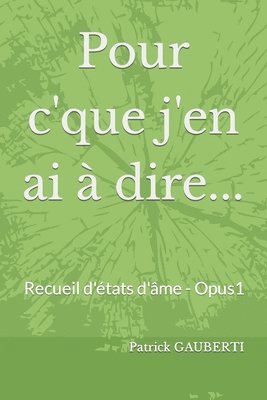 bokomslag Pour c'que j'en ai à dire ...