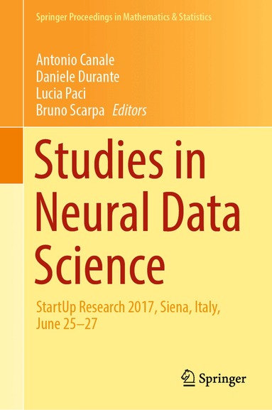 Antonio Canale, Daniele Durante, Lucia Paci, Bruno Scarpa - Studies in Neural Data Science, Inbunden