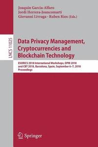 bokomslag Data Privacy Management, Cryptocurrencies and Blockchain Technology