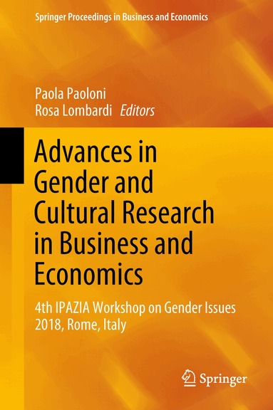 Paola Paoloni, Rosa Lombardi - Advances in Gender and Cultural Research in Business and Economics, Inbunden