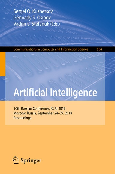Sergei O. Kuznetsov, Gennady S. Osipov, Vadim L. Stefanuk - Artificial Intelligence, Häftad