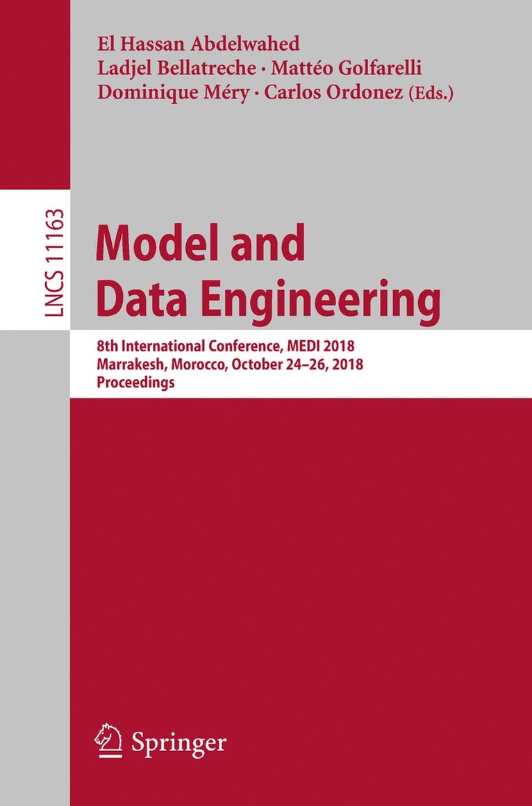El Hassan Abdelwahed, Ladjel Bellatreche, Mattéo Golfarelli, Dominique Méry, Carlos Ordonez - Model and Data Engineering, Häftad