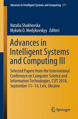bokomslag Advances in Intelligent Systems and Computing III