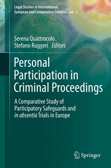 Serena Quattrocolo, Stefano Ruggeri - Personal Participation in Criminal Proceedings, Inbunden