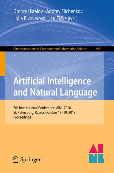 Dmitry Ustalov, Andrey Filchenkov, Lidia Pivovarova, Jan Žižka - Artificial Intelligence and Natural Language, Häftad