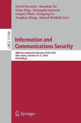 bokomslag Information and Communications Security