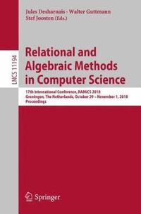 bokomslag Relational and Algebraic Methods in Computer Science