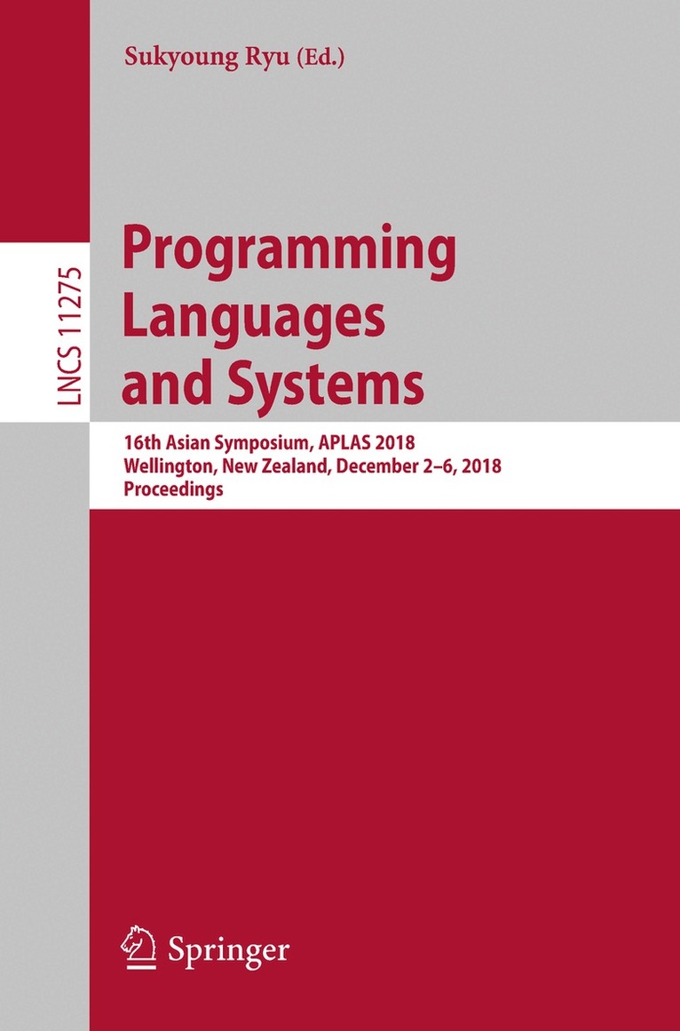 Sukyoung Ryu - Programming Languages and Systems, Häftad