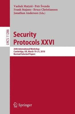 bokomslag Security Protocols XXVI