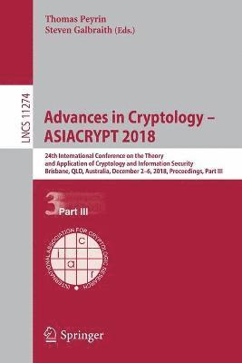 bokomslag Advances in Cryptology - ASIACRYPT 2018