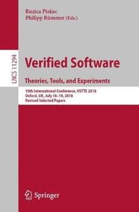bokomslag Verified Software. Theories, Tools, and Experiments