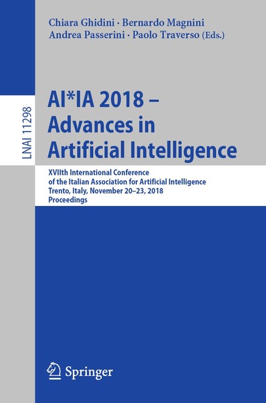 Chiara Ghidini, Bernardo Magnini, Andrea Passerini, Paolo Traverso - AI*IA 2018 – Advances in Artificial Intelligence, Häftad