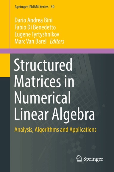 Dario Andrea Bini, Fabio Di Benedetto, Eugene Tyrtyshnikov, Marc Van Barel - Structured Matrices in Numerical Linear Algebra, Inbunden