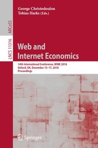 bokomslag Web and Internet Economics