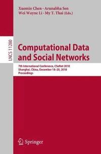 bokomslag Computational Data and Social Networks