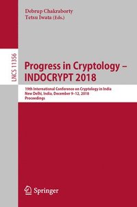 bokomslag Progress in Cryptology  INDOCRYPT 2018