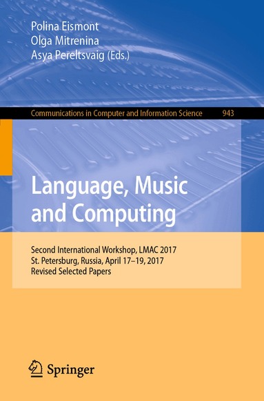 Polina Eismont, Olga Mitrenina, Asya Pereltsvaig - Language, Music and Computing, Häftad