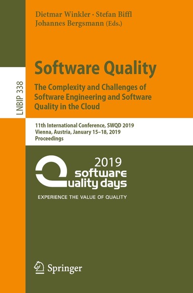 Dietmar Winkler, Stefan Biffl, Johannes Bergsmann - Software Quality: The Complexity and Challenges of Software Engineering and Software Quality in the Cloud, Häftad