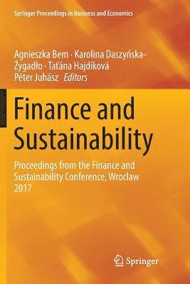 bokomslag Finance and Sustainability