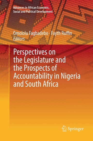 Omololu Fagbadebo, Fayth Ruffin - Perspectives on the Legislature and the Prospects of Accountability in Nigeria and South Africa, Häftad