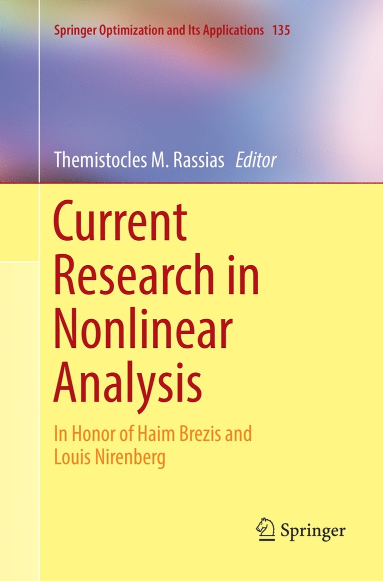 Themistocles M. Rassias - Current Research in Nonlinear Analysis, Häftad