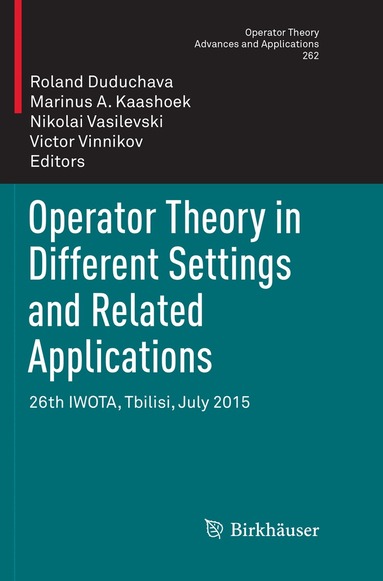 Roland Duduchava, Marinus A. Kaashoek, Nikolai Vasilevski, Victor Vinnikov - Operator Theory in Different Settings and Related Applications, Häftad